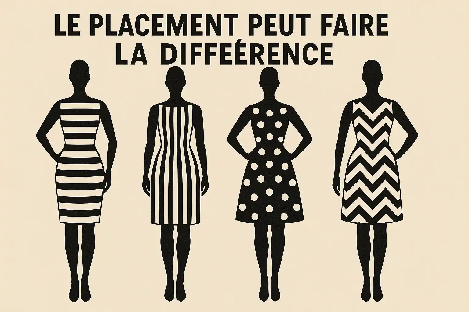 Le placement peut faire la différence : comment la silhouette féminine est façonnée par les motifs.