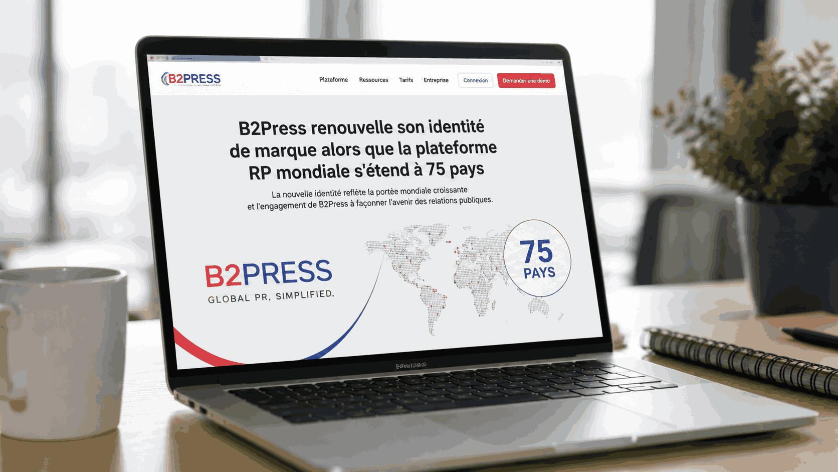 B2Press renouvelle son identité de marque alors que la plateforme RP mondiale s'étend à 75 pays